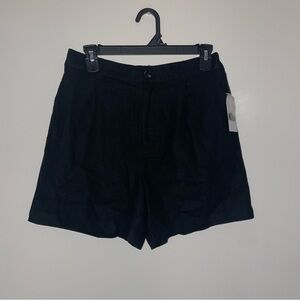 Time and Tru Black Linen Blend Shorts